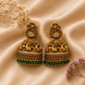 Antique Peacock Temple Jhumka Earrings