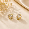 Celestial Halo CZ Stud Earrings – 925 Silver Polish