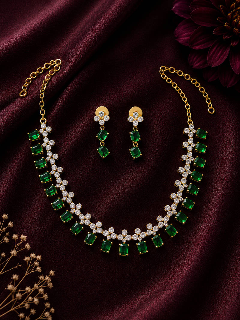 Multicolor Radiance CZ Necklace Set