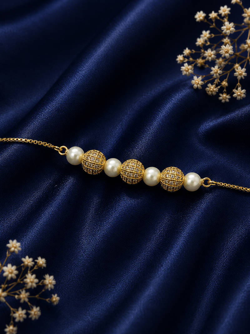 Pearl Luxe Pavé Bead Bracelet