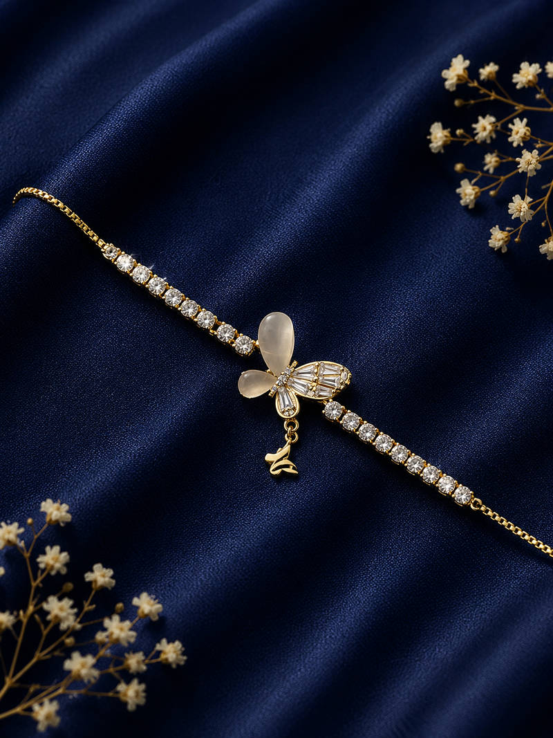 Flutter Pearl CZ Tennis Bracelet