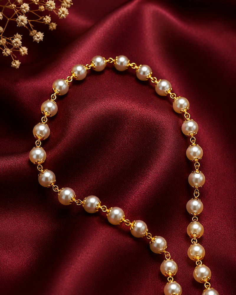 Classic Pearl Beads Chain Necklace