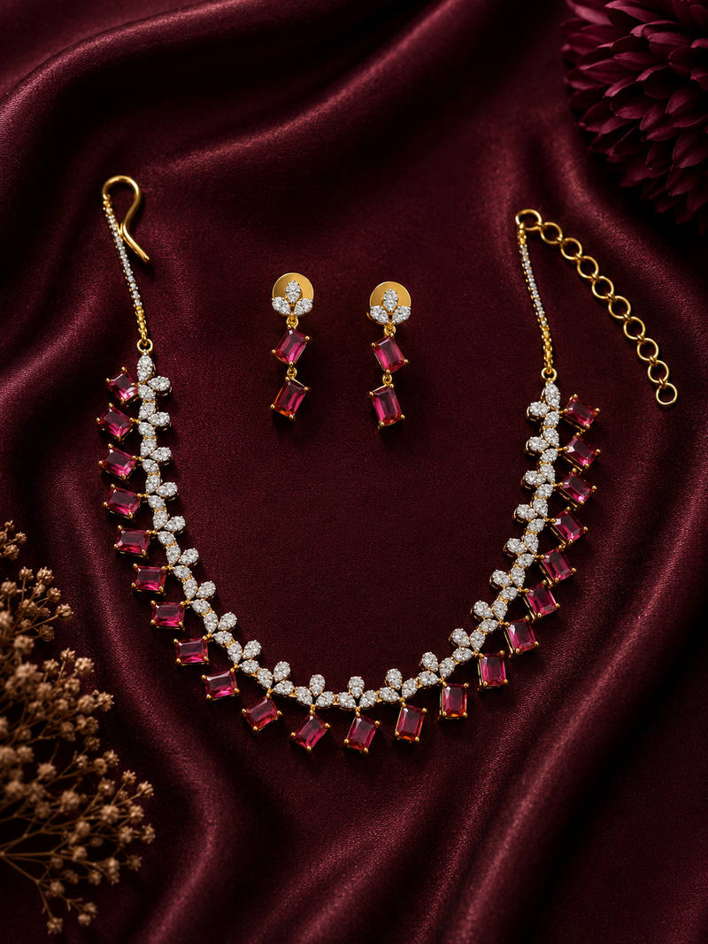 Multicolor Radiance CZ Necklace Set