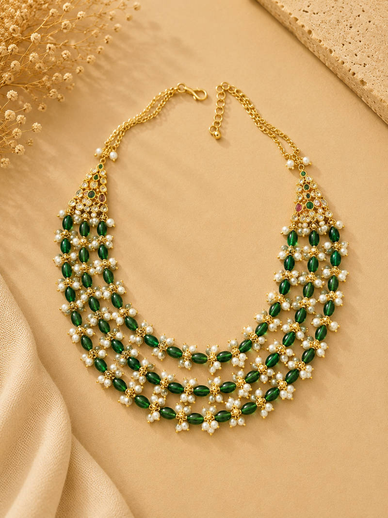 Beads & Pearls Layered Necklace