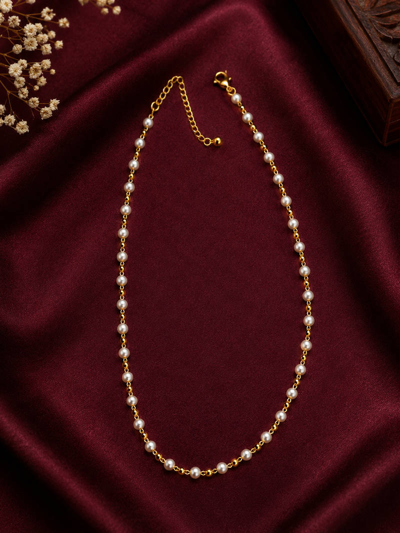 Classic Pearl Beads Chain Necklace