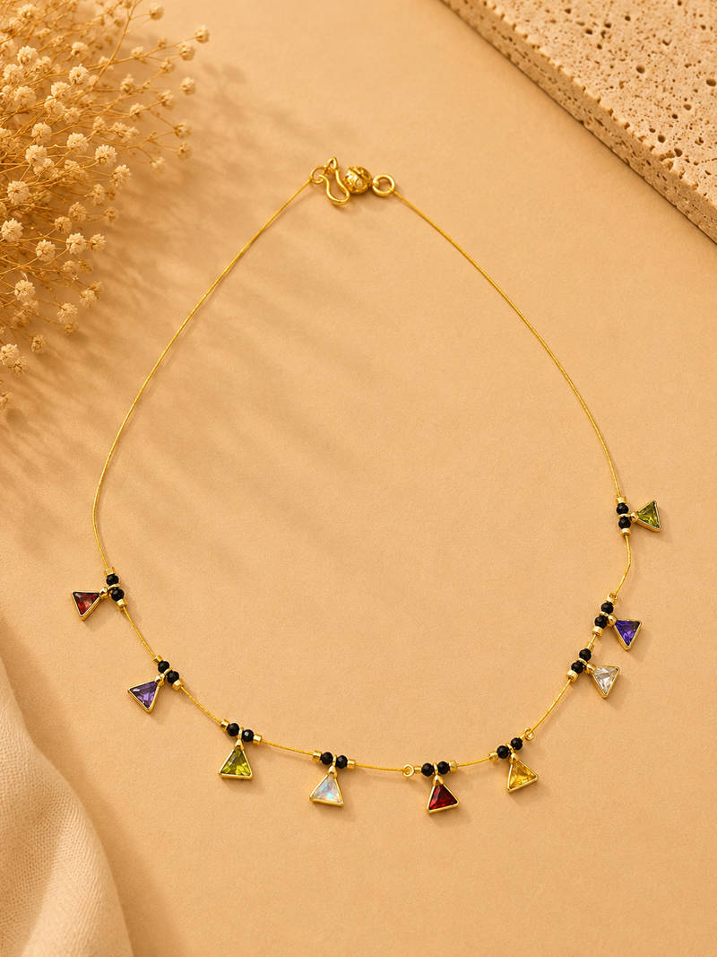 Multi Colour Invisible Chain Necklace