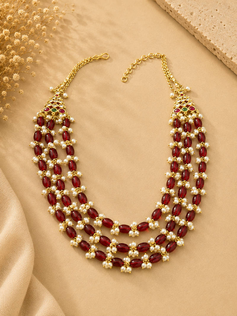Beads & Pearls Layered Necklace