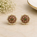 Royal Pearl Kundan Stud Earrings