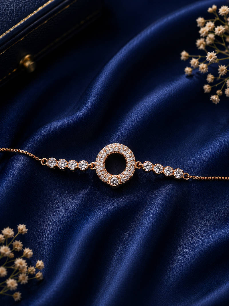 Eternal Halo CZ Circle Bracelet