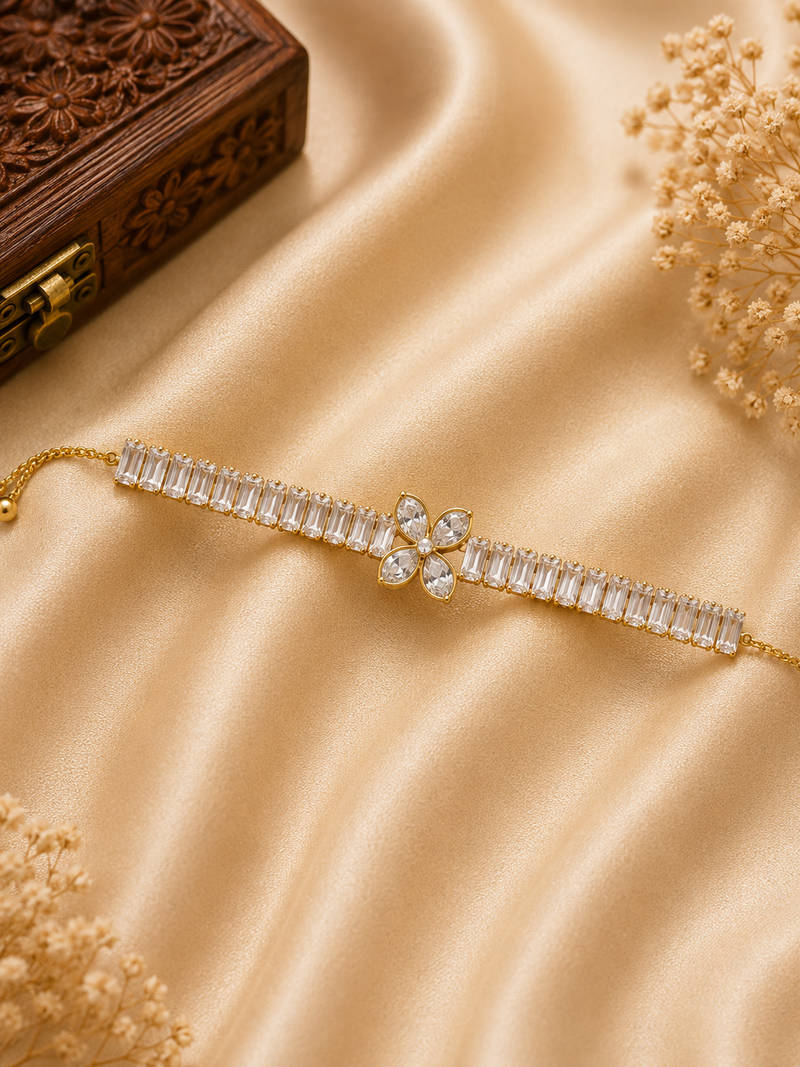 Flora Luxe Baguette CZ Bracelet
