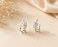Pearl Leaf Ear Cuff Earrings – 925 Silver Polish