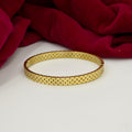 Classic Grid Gold Bangle