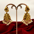 Lakshmi Pearl Temple Jhumka Earrings
