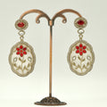 Ruby Bloom Mother of Pearl Earrings