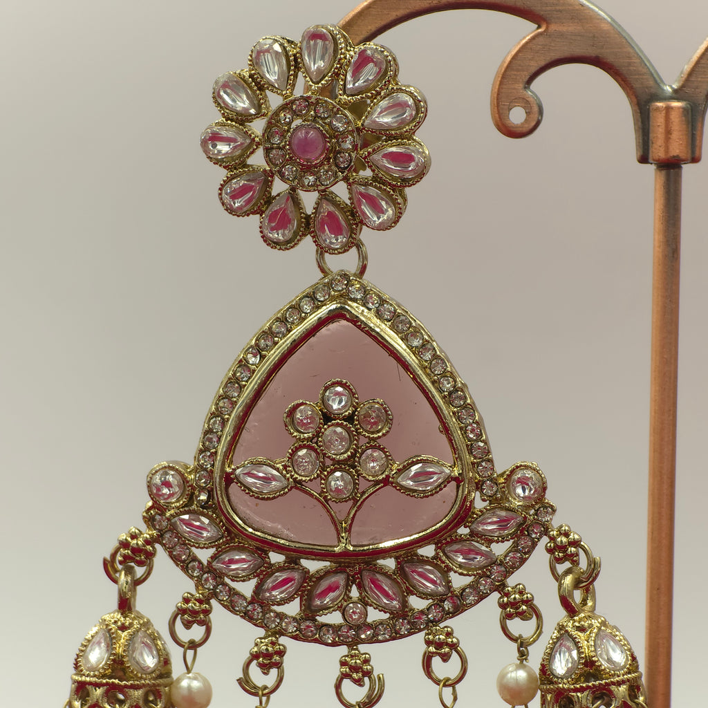 Blush Jhumki Pearl Chandeliers