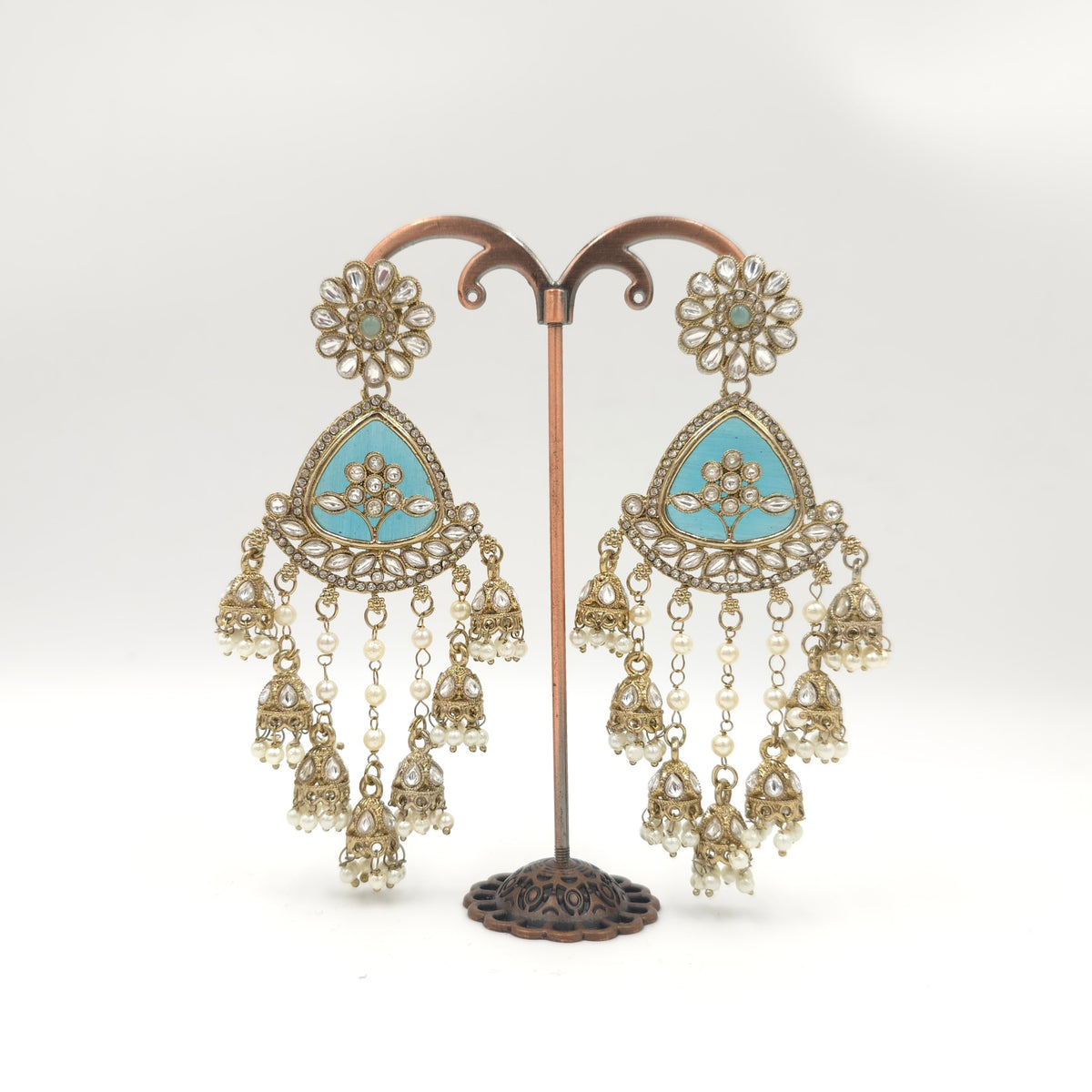 Blush Jhumki Pearl Chandeliers