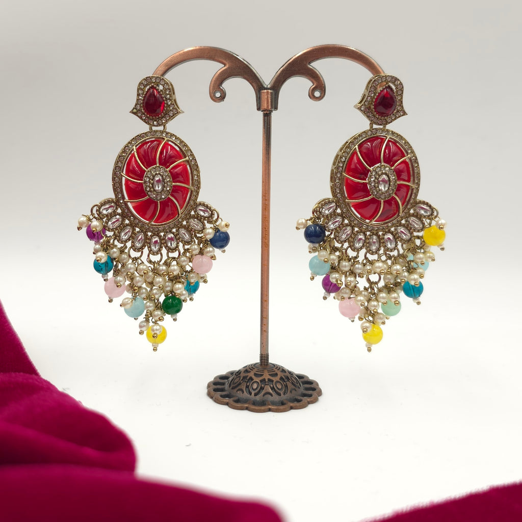 Ruby Carnival Statement Earrings