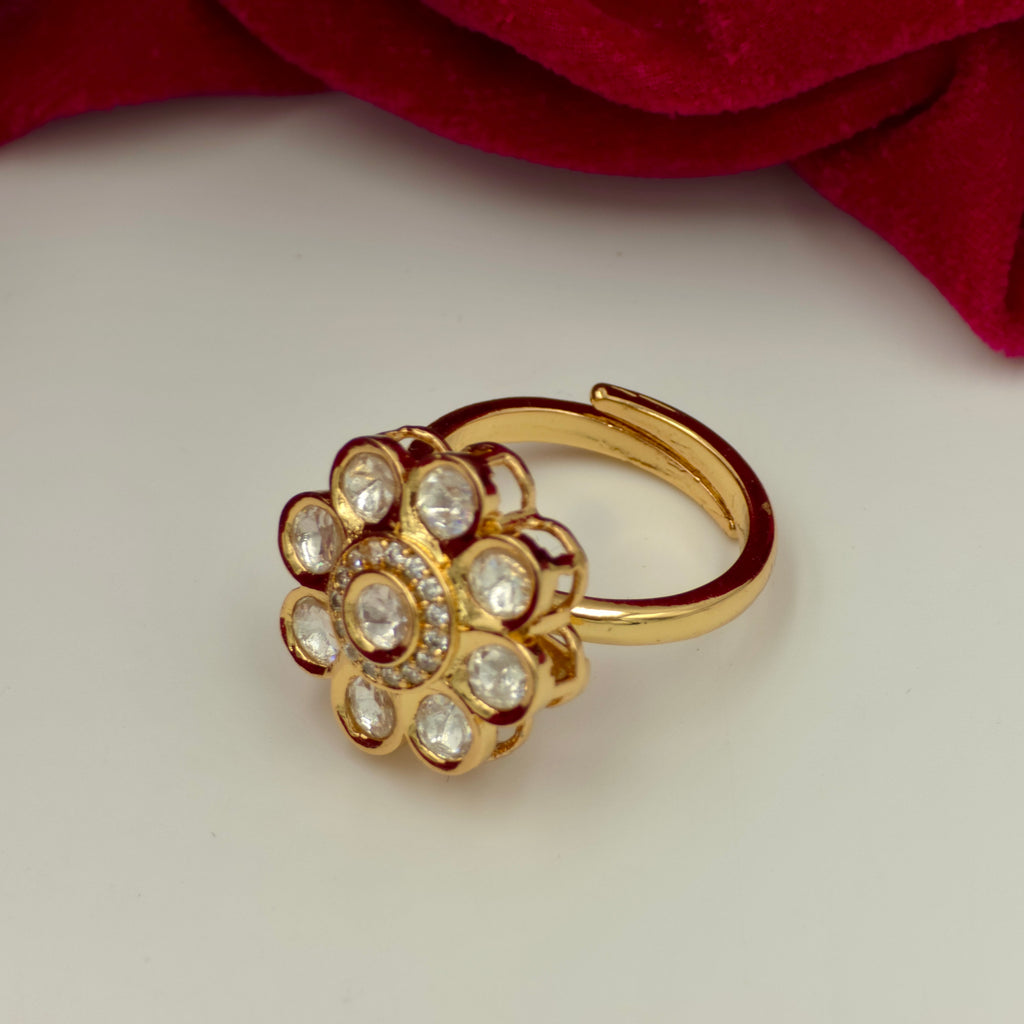 Bloom CZ Adjustable Ring