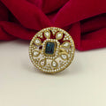 Midnight Sapphire Halo Adjustable Ring