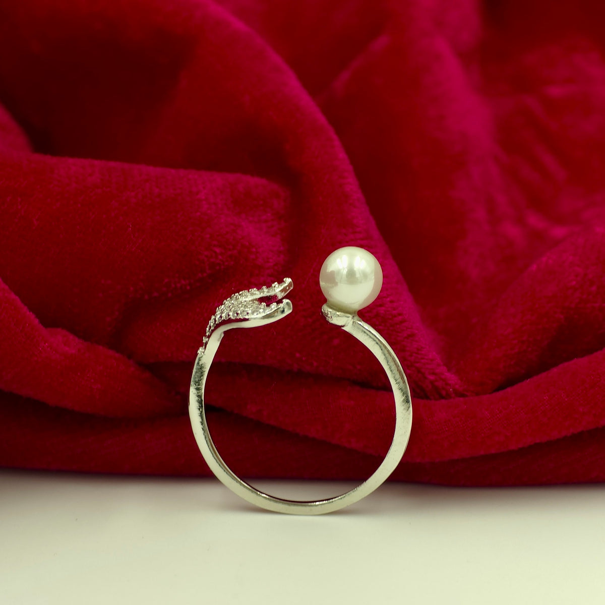 Pearl Wing Adjustable Ring
