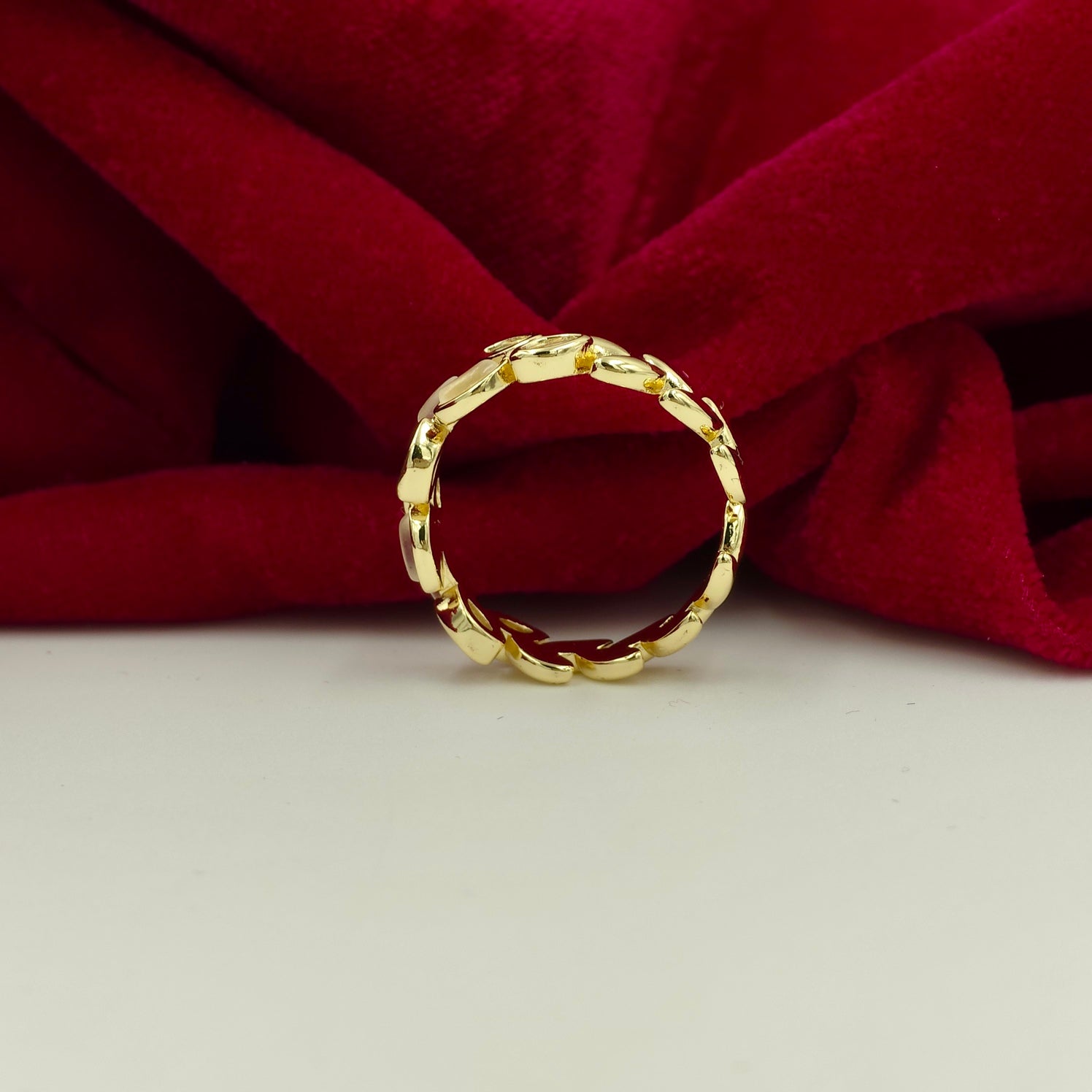 Celeste Leaf Adjustable Ring