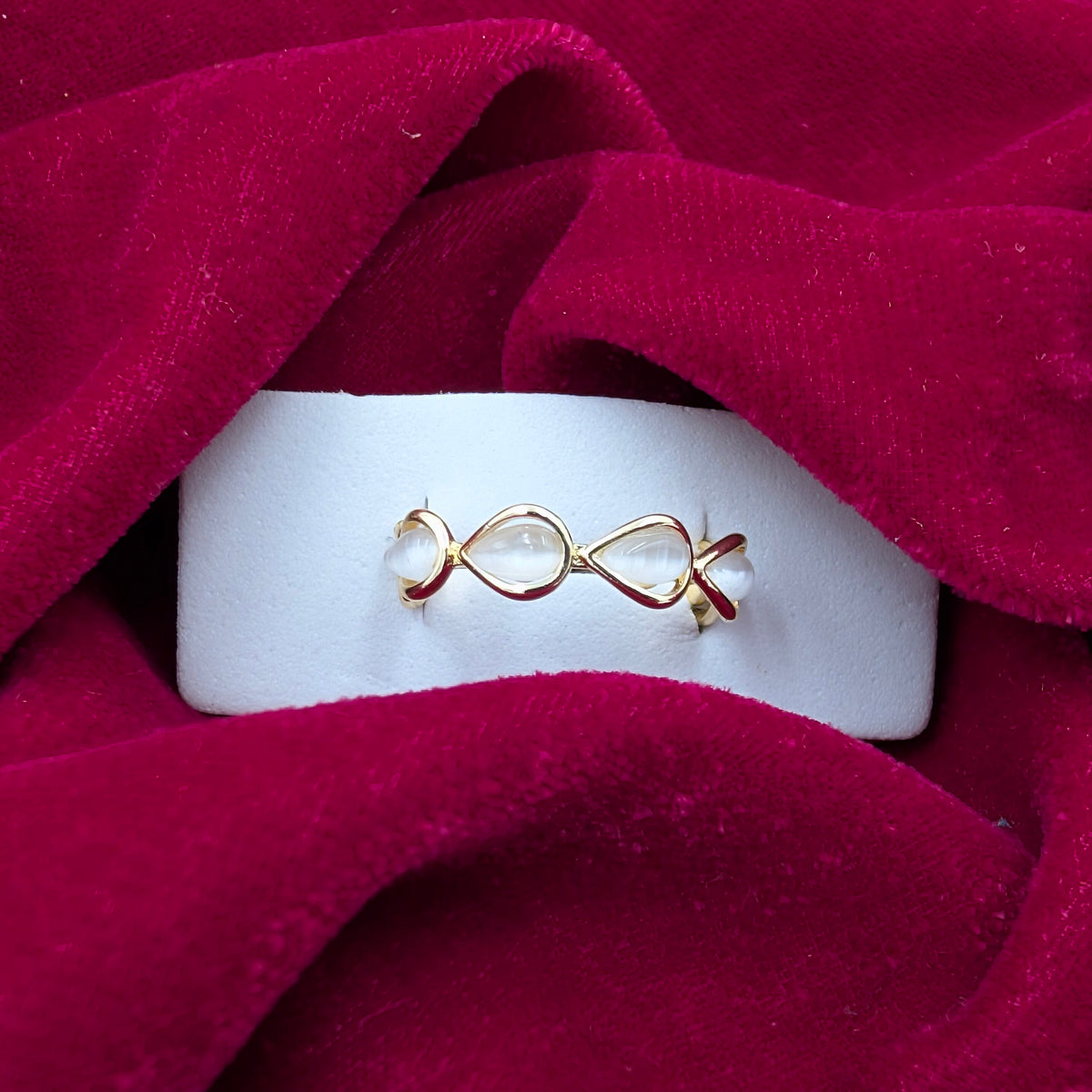 Pearl Petal Adjustable Ring