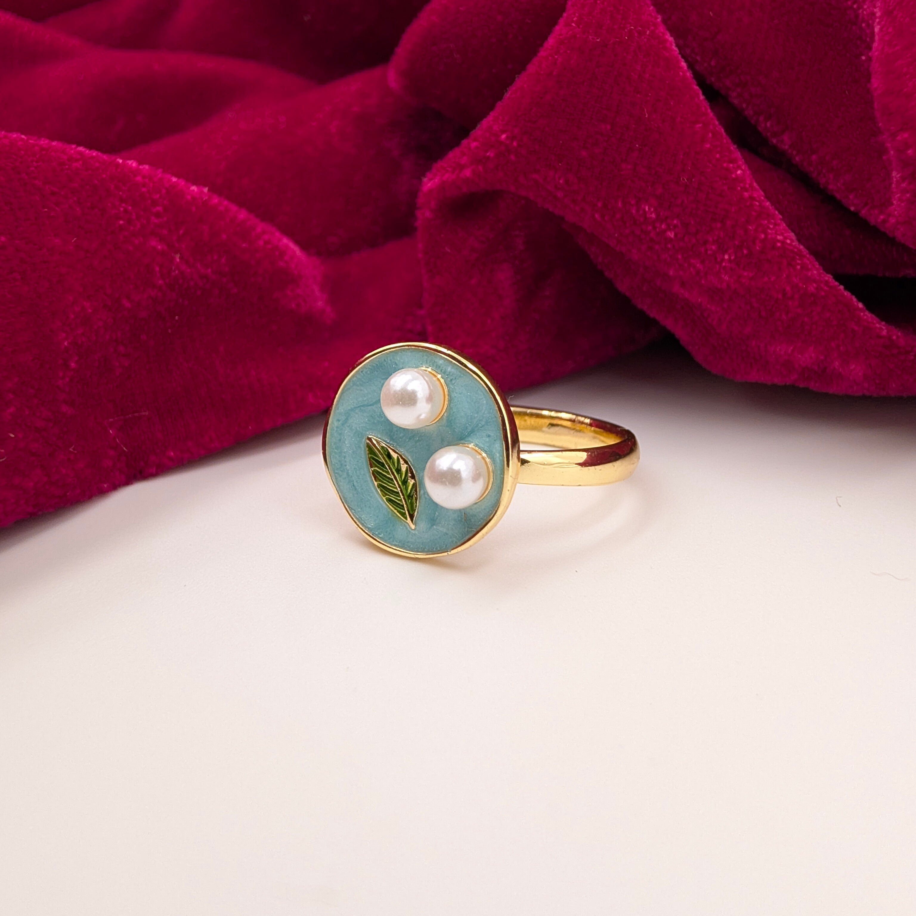 Pearl Bloom Adjustable Ring