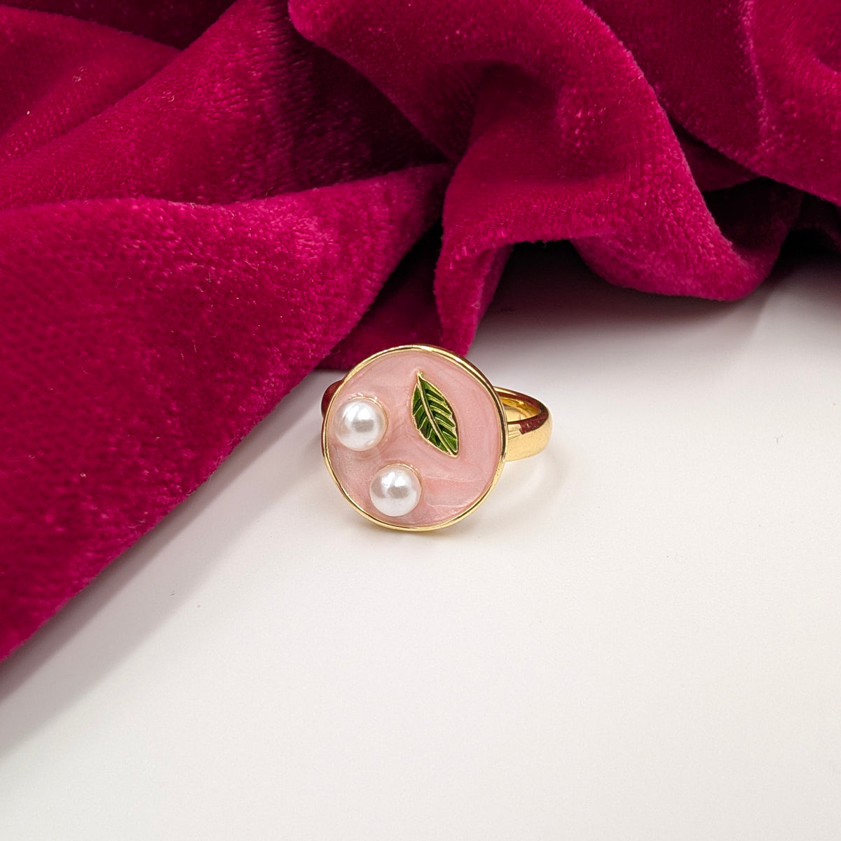 Pearl Bloom Adjustable Ring
