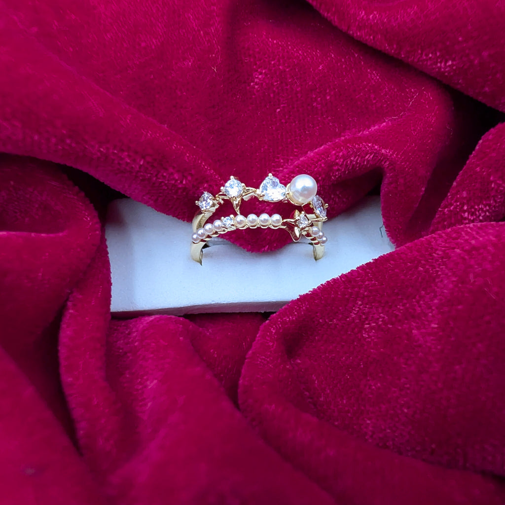 Celestial Pearl Adjustable Ring