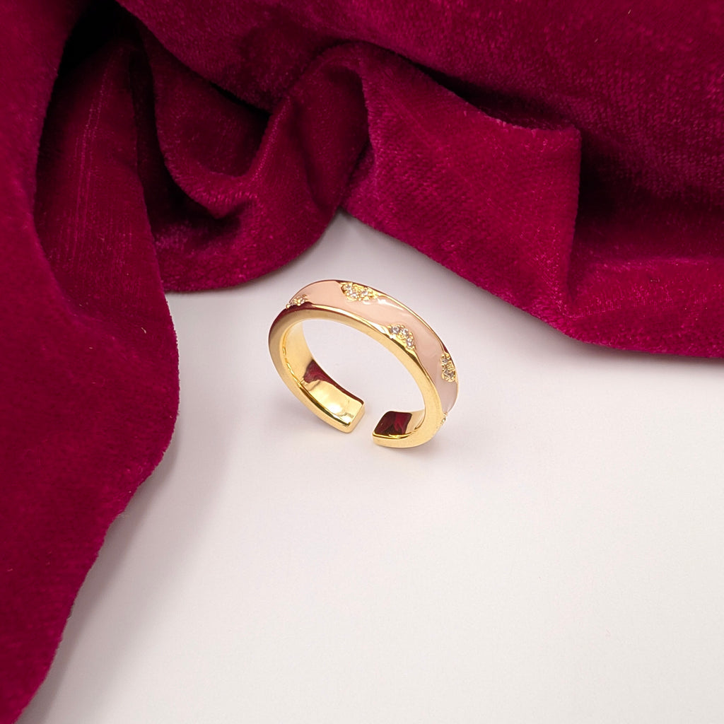 Blush Spark Adjustable Ring