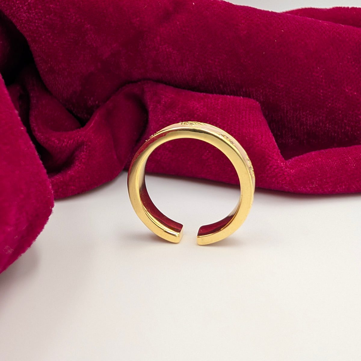 Dual Line CZ Adjustable Ring