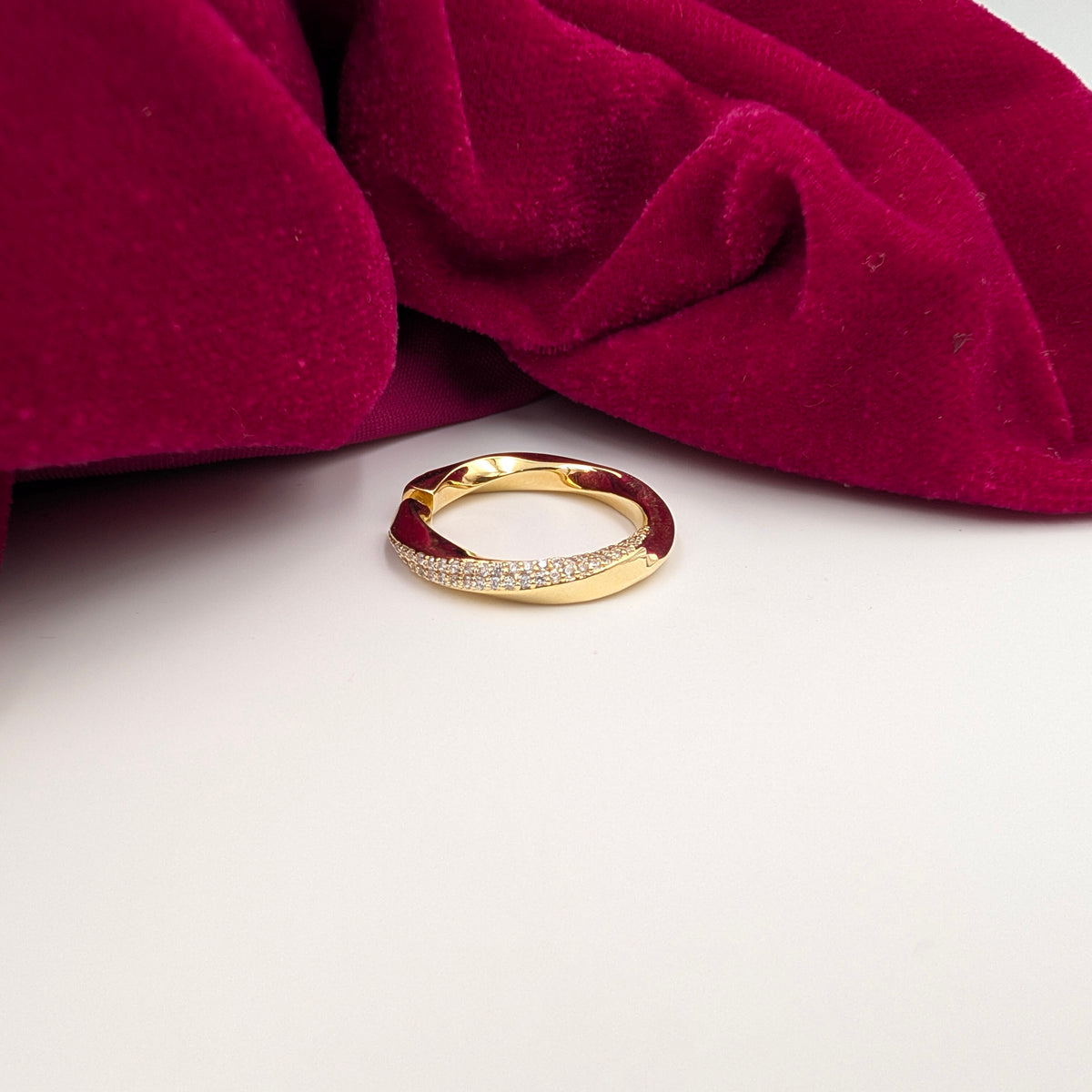 Twisted Spark Adjustable Ring