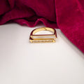 Linear Luxe Adjustable Ring