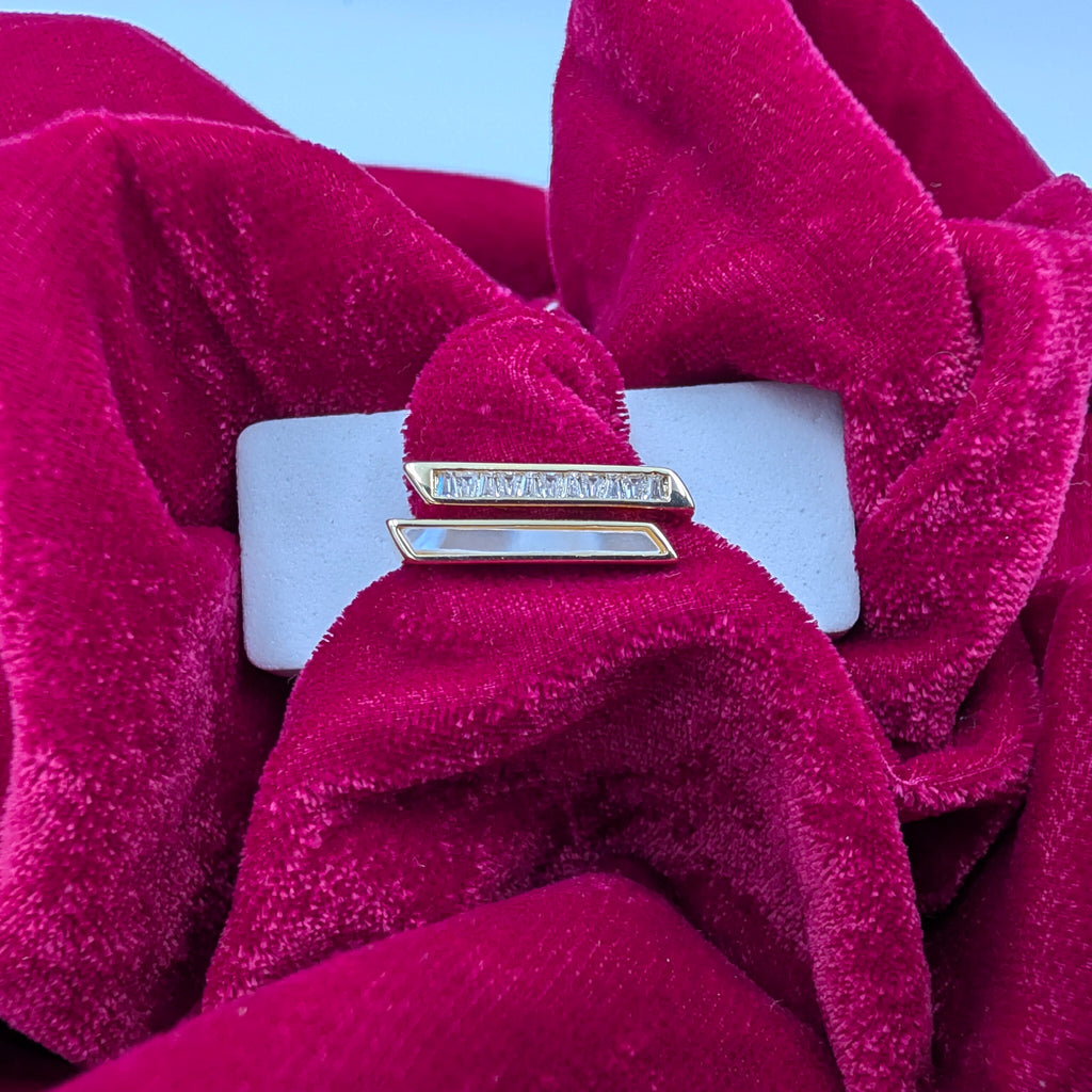 Linear Luxe Adjustable Ring