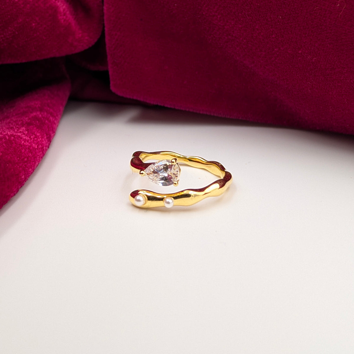 Pearl Dew Adjustable Ring