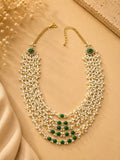 Emerald Pearl Layered Necklace
