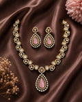 Rosé Radiance Kundan Necklace Set
