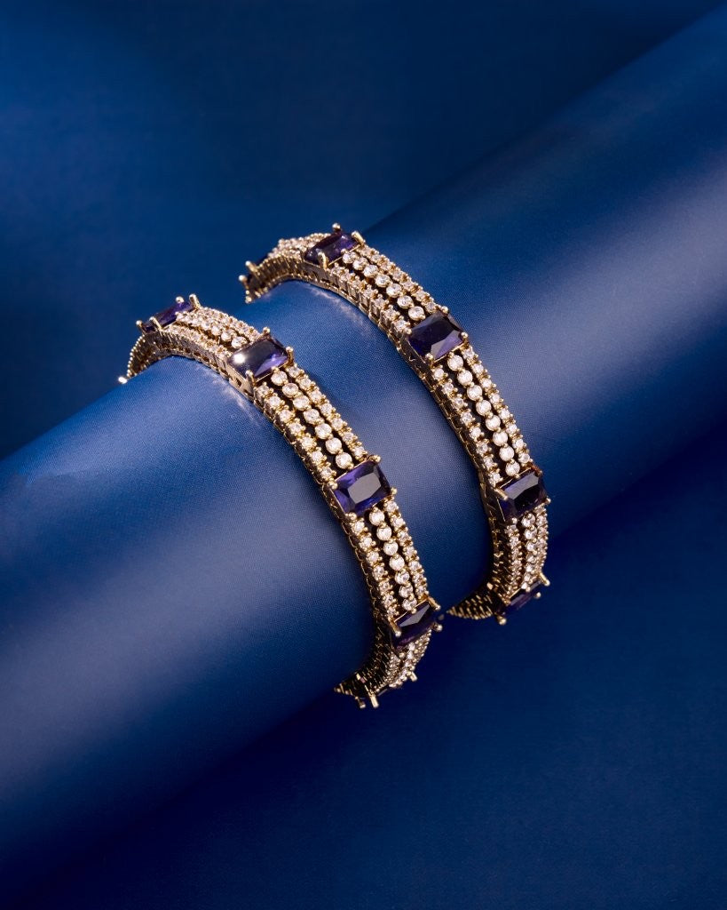 Royal Blue CZ Stone Bangles