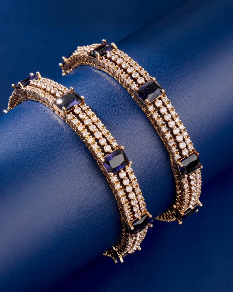 Royal Blue CZ Stone Bangles
