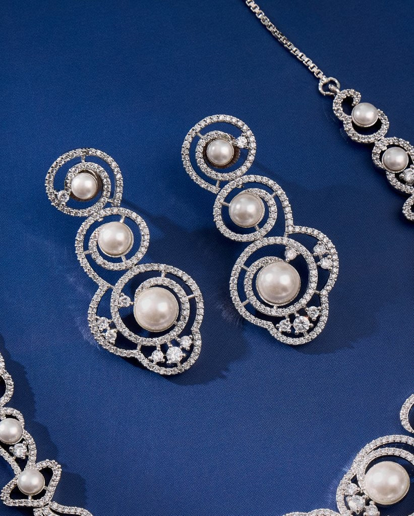 Celeste Pearl CZ Jewelry Set
