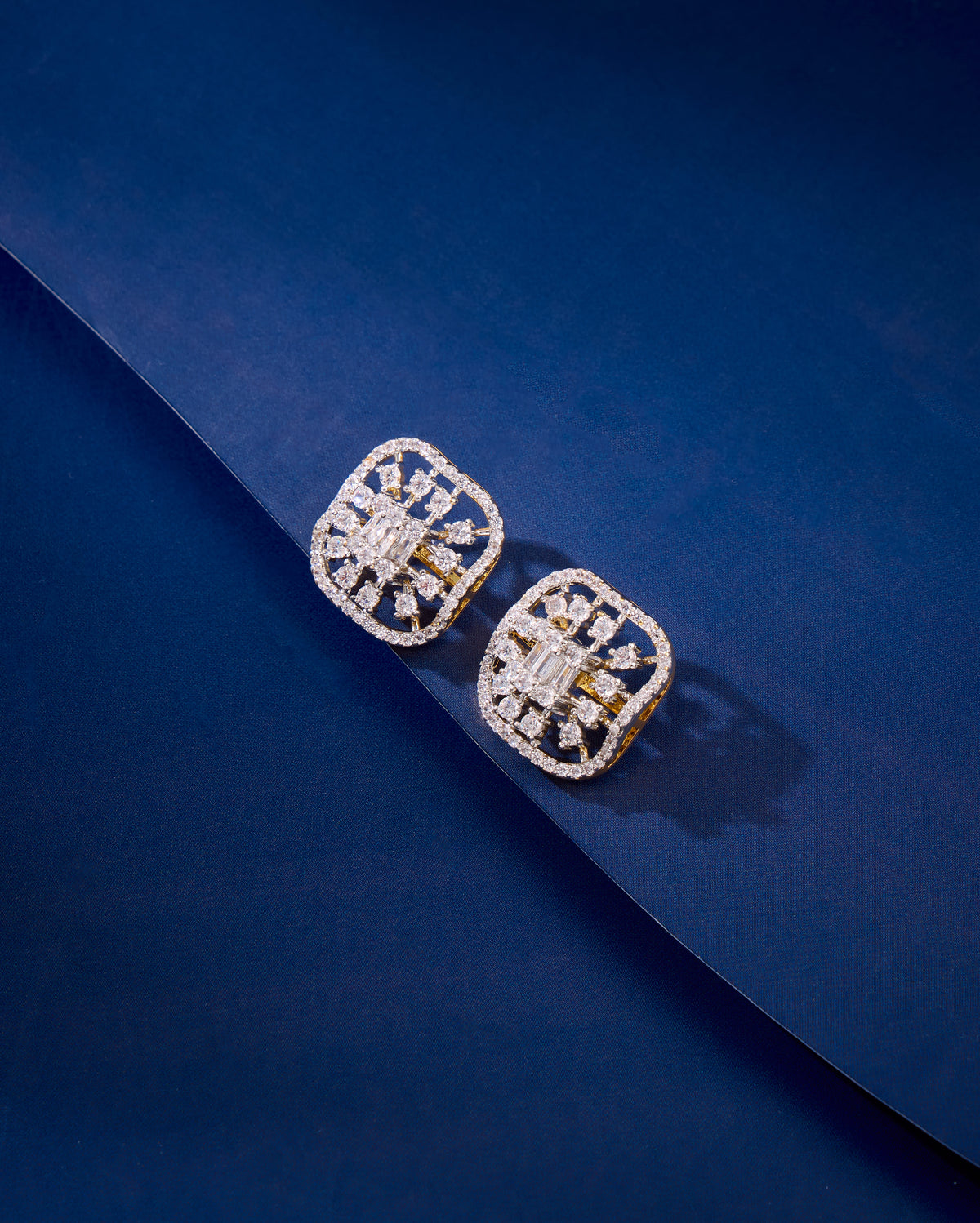 Celestial Spark CZ Stud Earrings