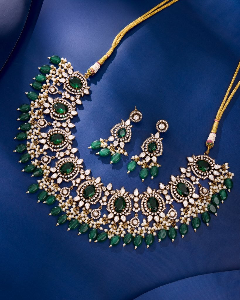 Noor Mahal Emerald victorian Royal Set