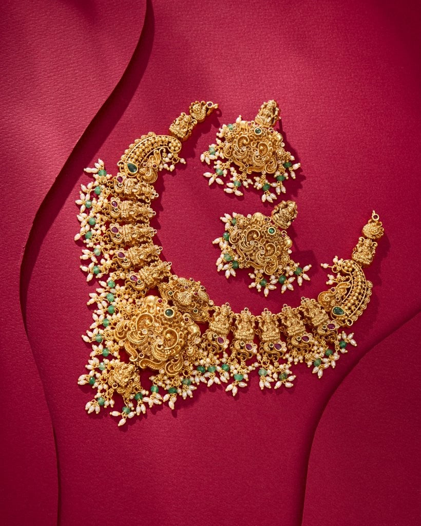 Lakshmi Temple Bridal Jewelry Set