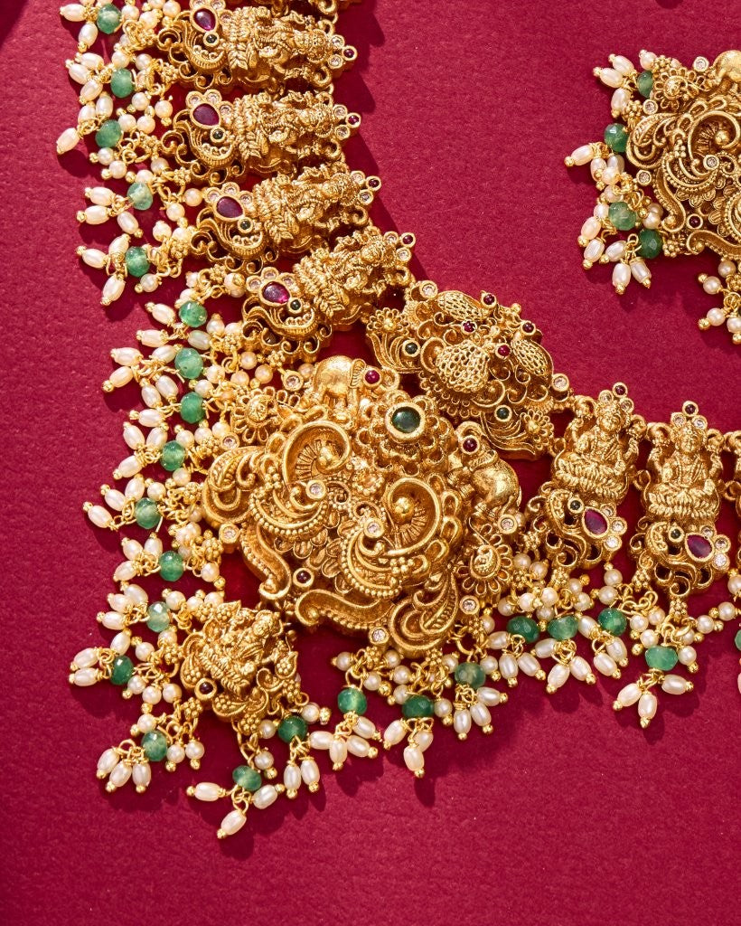 Lakshmi Temple Bridal Jewelry Set
