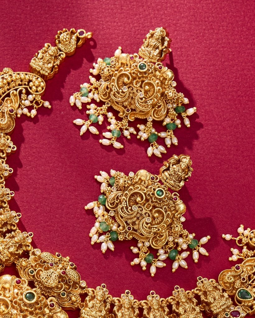 Lakshmi Temple Bridal Jewelry Set