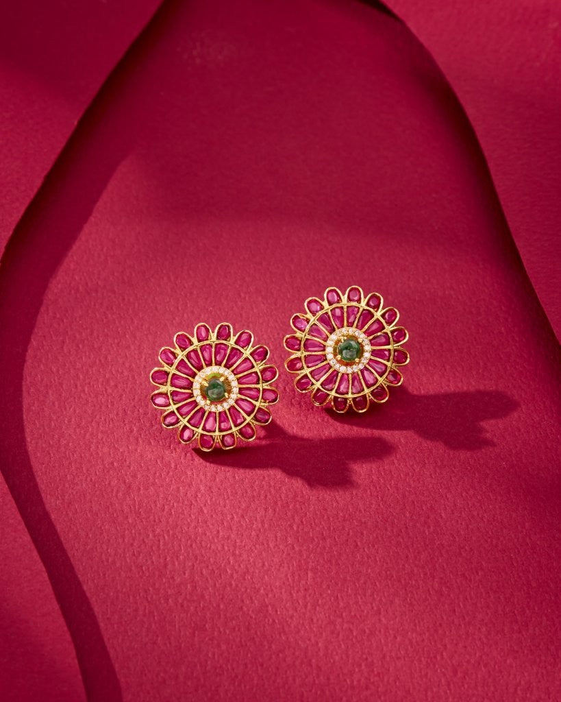 Noor Floral Stud Earrings