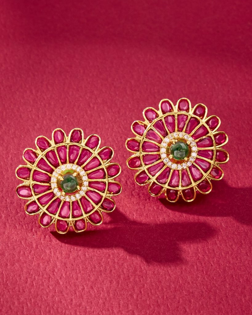 Noor Floral Stud Earrings