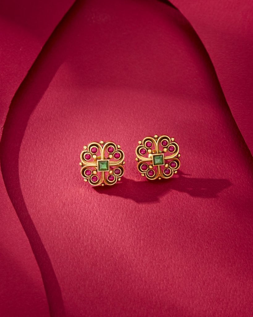 Gulzar Floral Stud Earrings