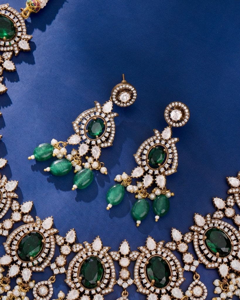 Noor Mahal Emerald victorian Royal Set