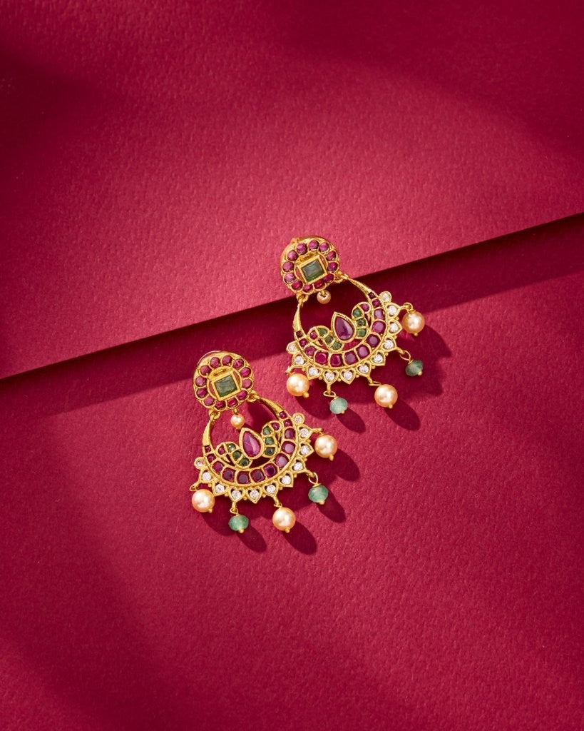 Heritage Ruby Chandbali Earrings